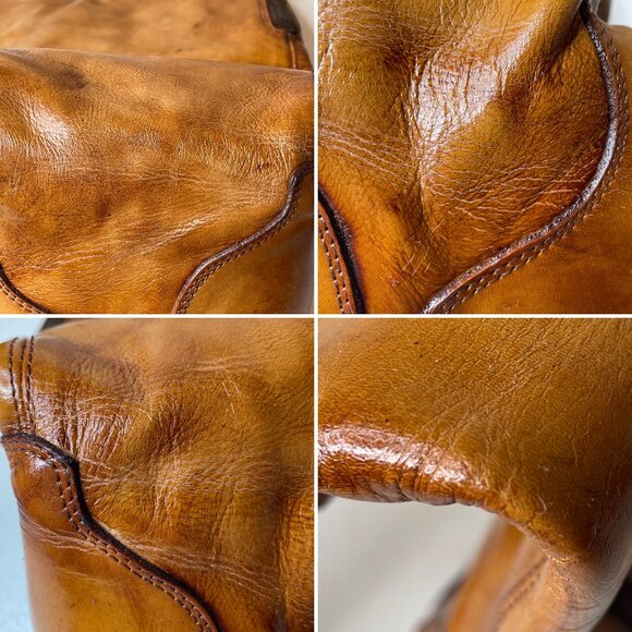 BED STU Tess Tan Distressed Leather Tall Riding Boots BEDSTU Size 8 - Picture 11 of 16